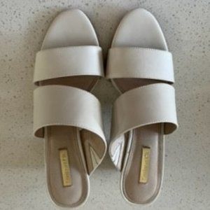 9M Louise et Cie, off white strappy open toe slide